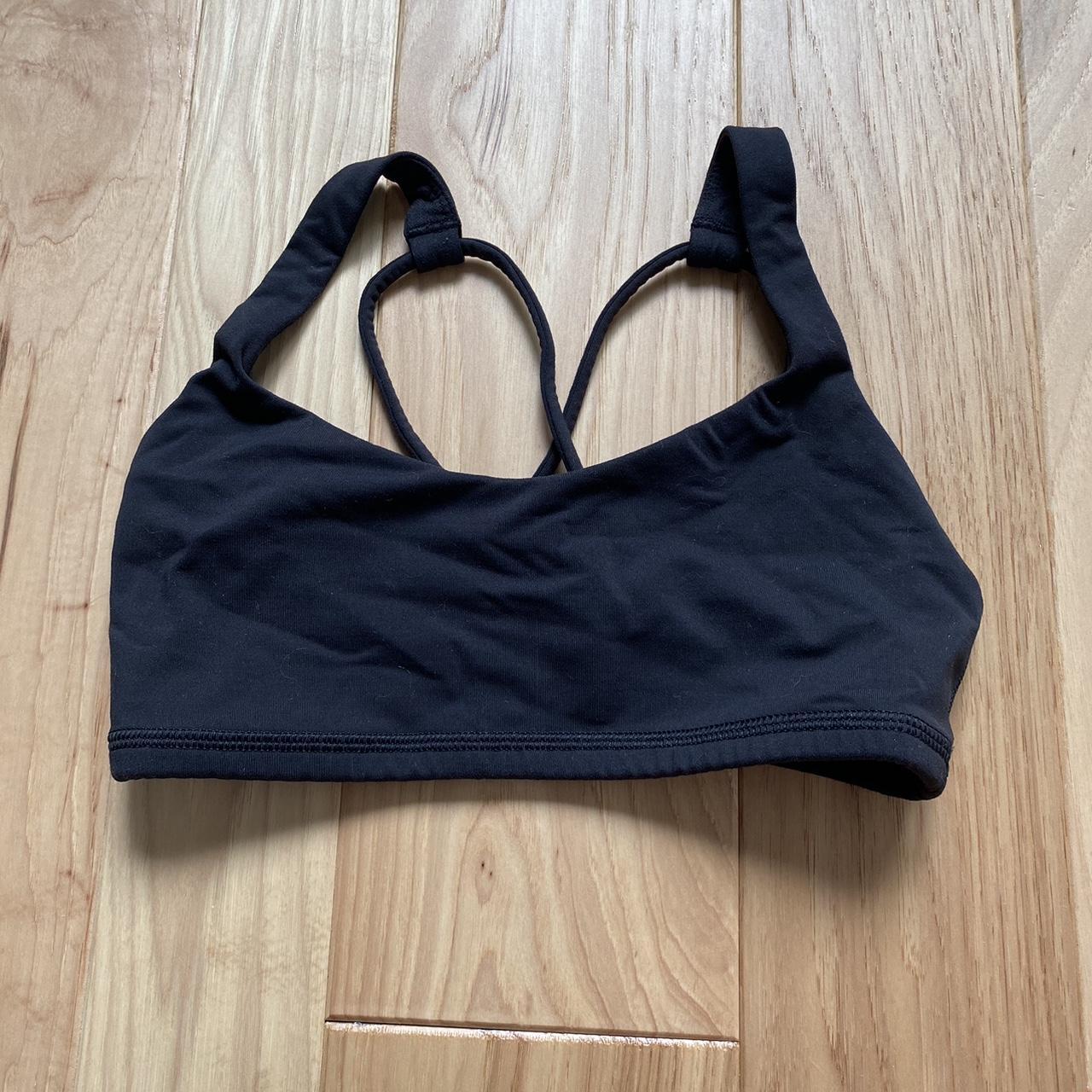 Lululemon black sports bra. No pads. In good... Depop