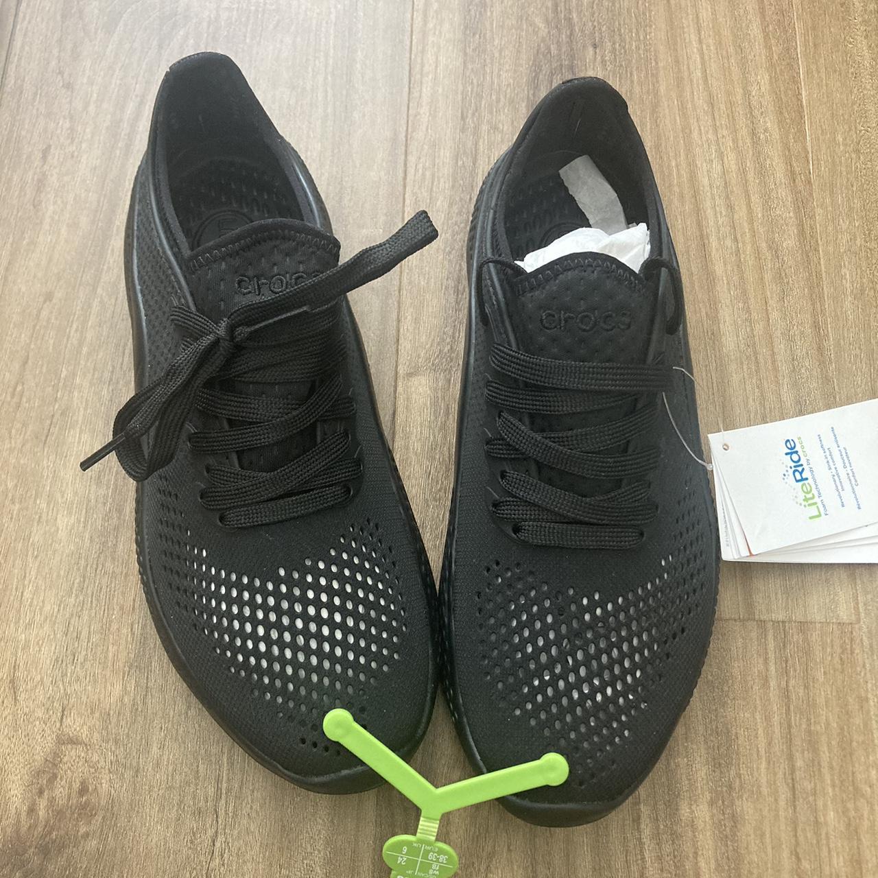 Black Croc LiteRide Sneakers Size: Women's Depop