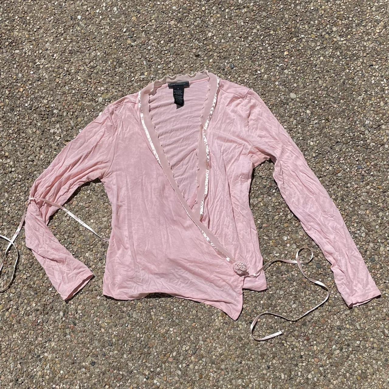 light pink ballet wrap top by the Limited Depop