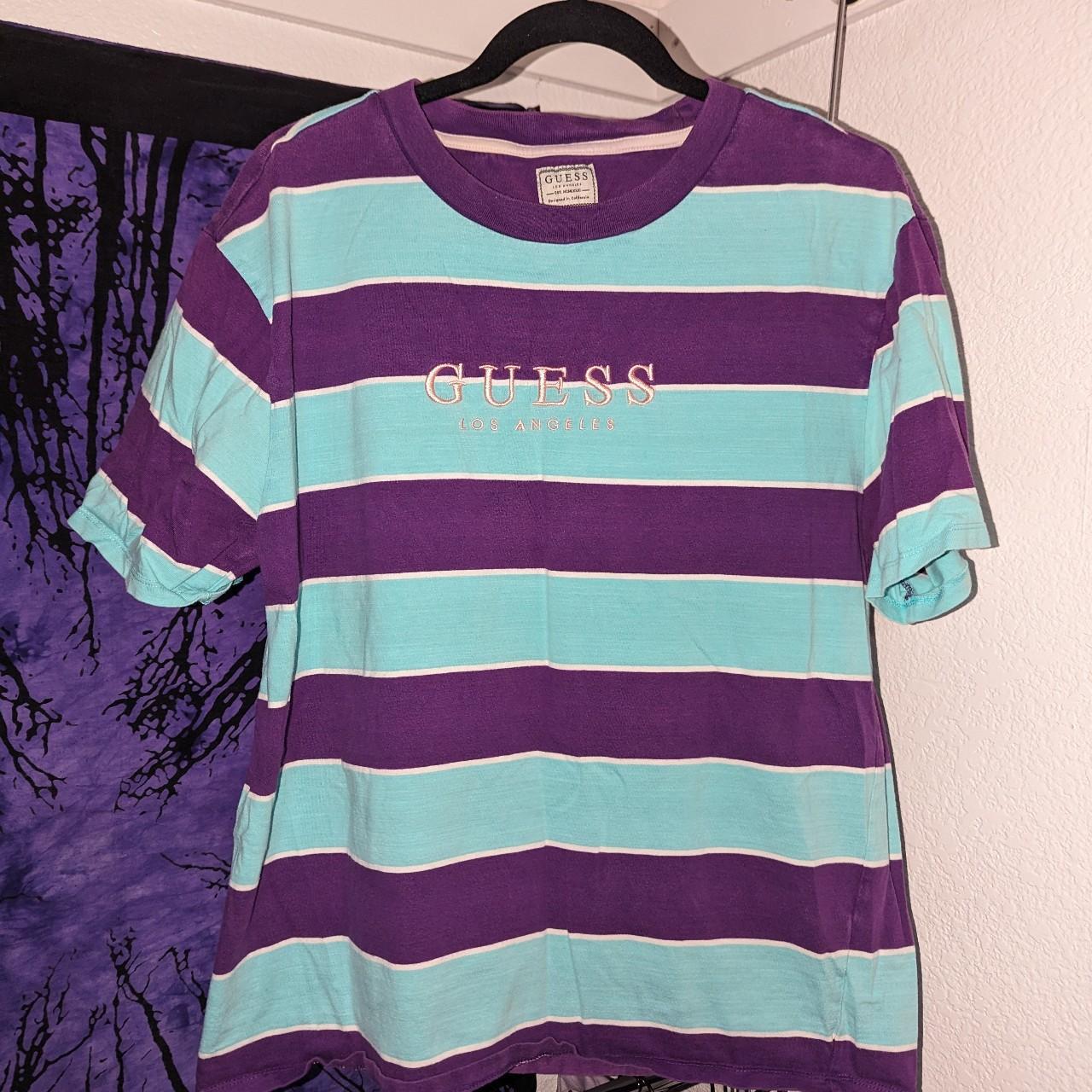 Green and outlet purple guess shirt