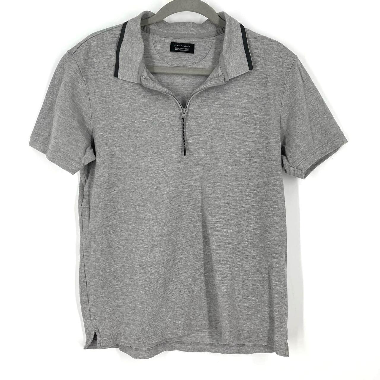 Zara Men's Zippered Knit Polo