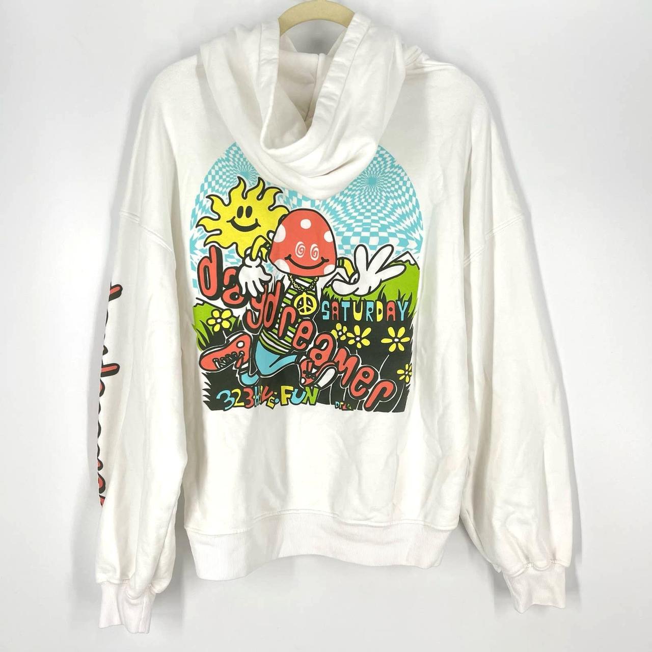 Daydreamer Flyer Oversized Mushroom Hoodie Sweatershirt hotsell Size XSmall