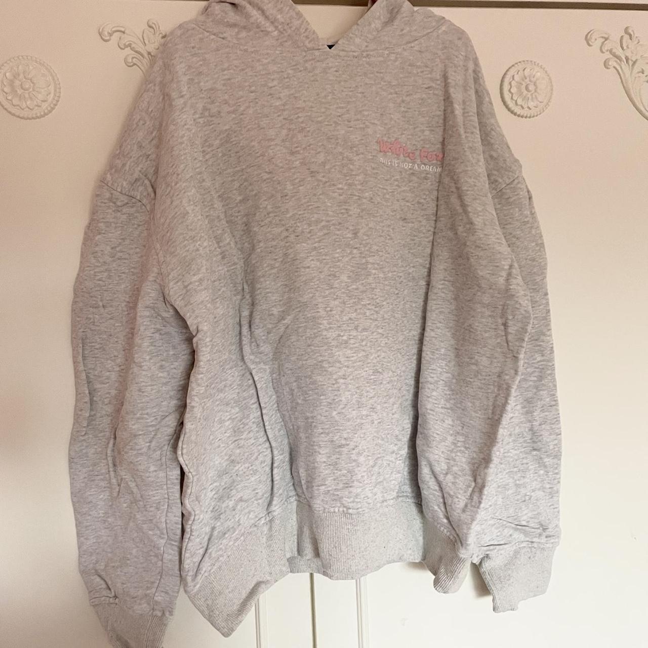 White Fox 'not a dream' hoodie in Grey I have a... - Depop