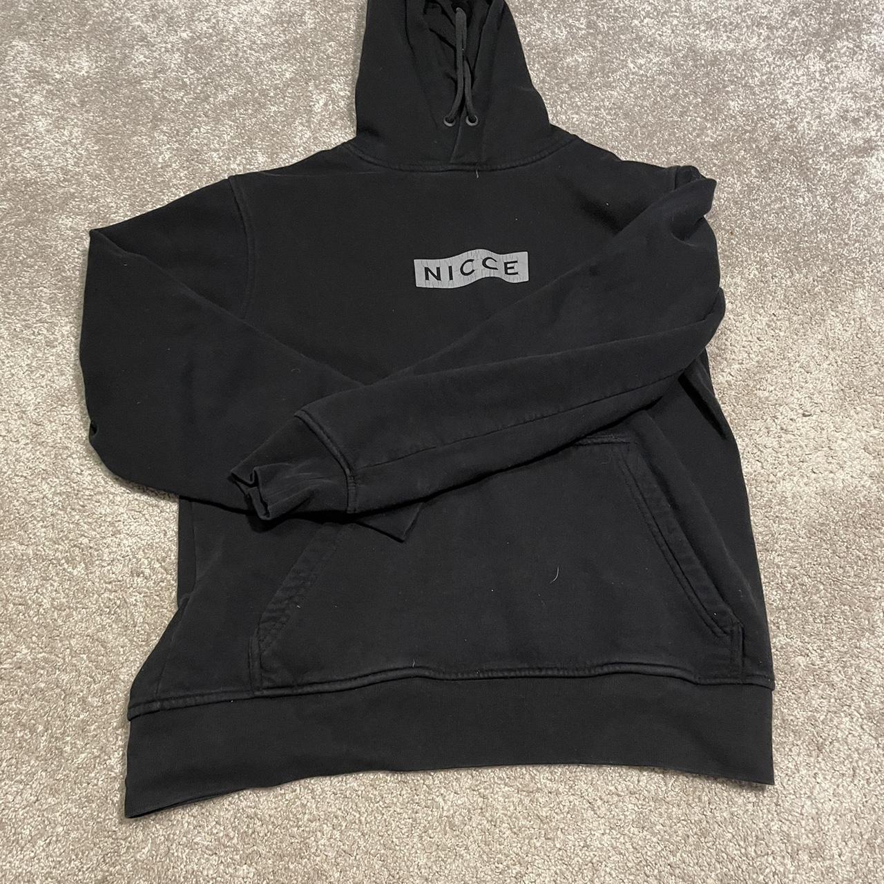 NICCE Men's Black and Grey Hoodie | Depop