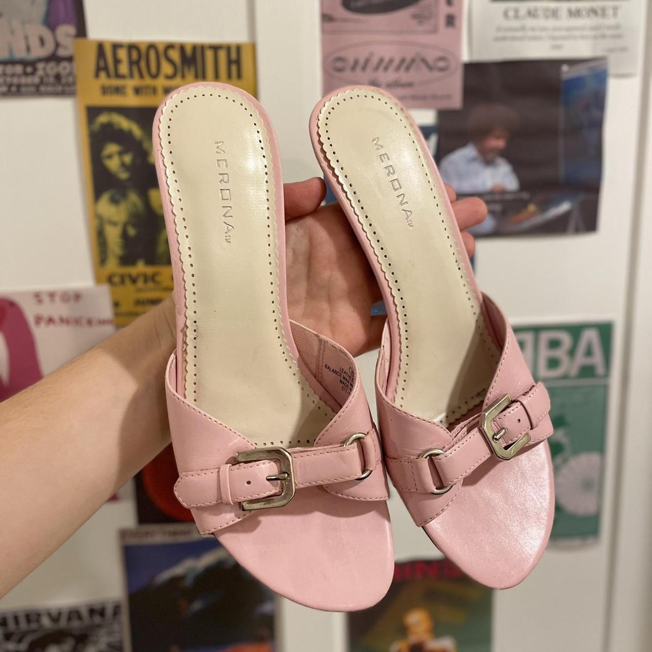 bright pink kitten heels