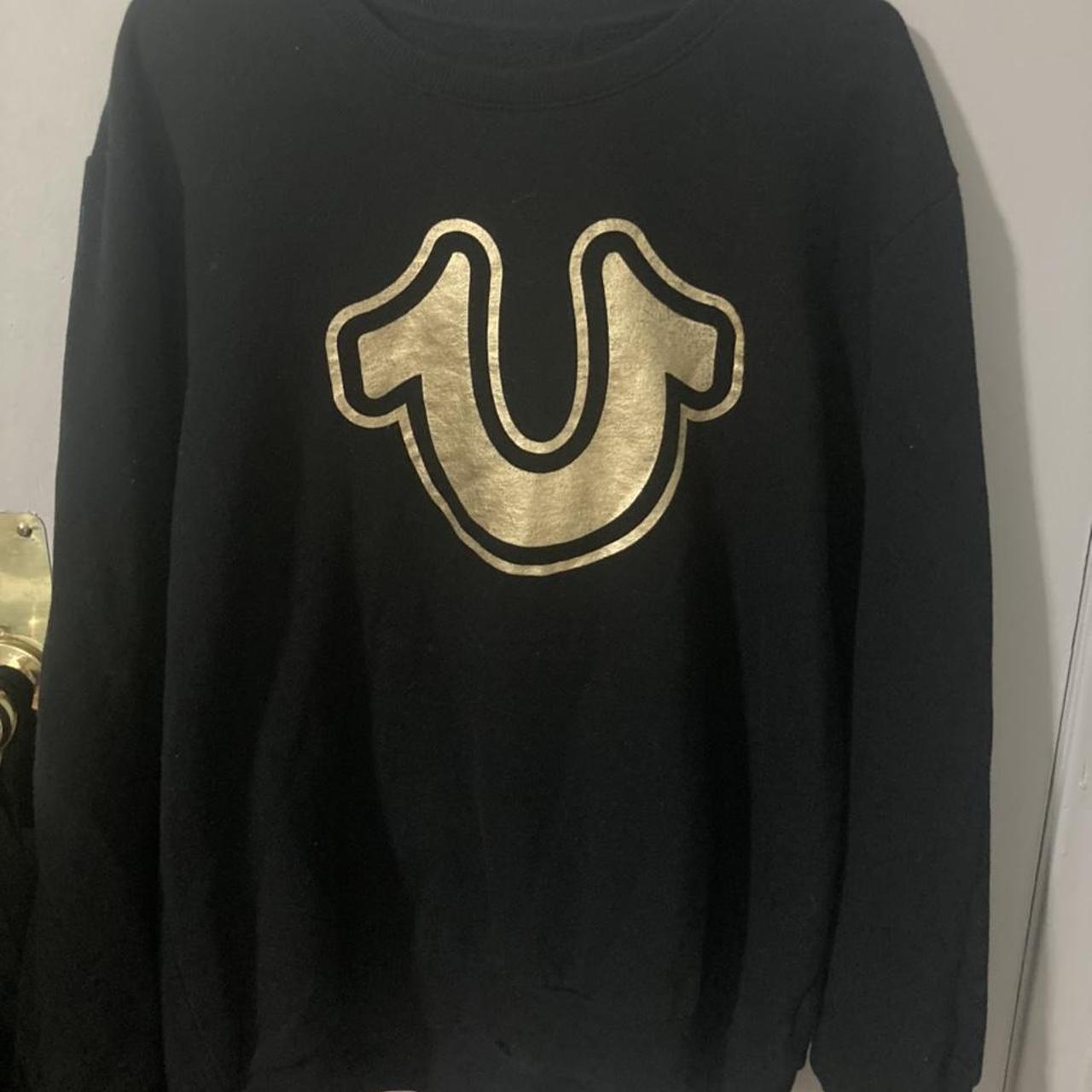 True religion black and hotsell gold sweatshirt