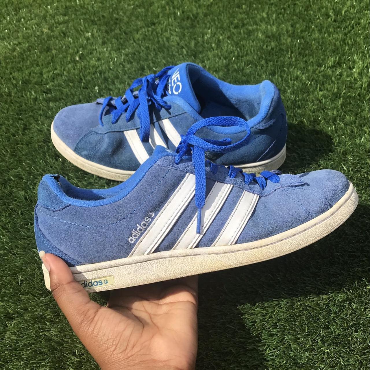 Adidas Neo blue trainers uk 8 Great condition. Depop