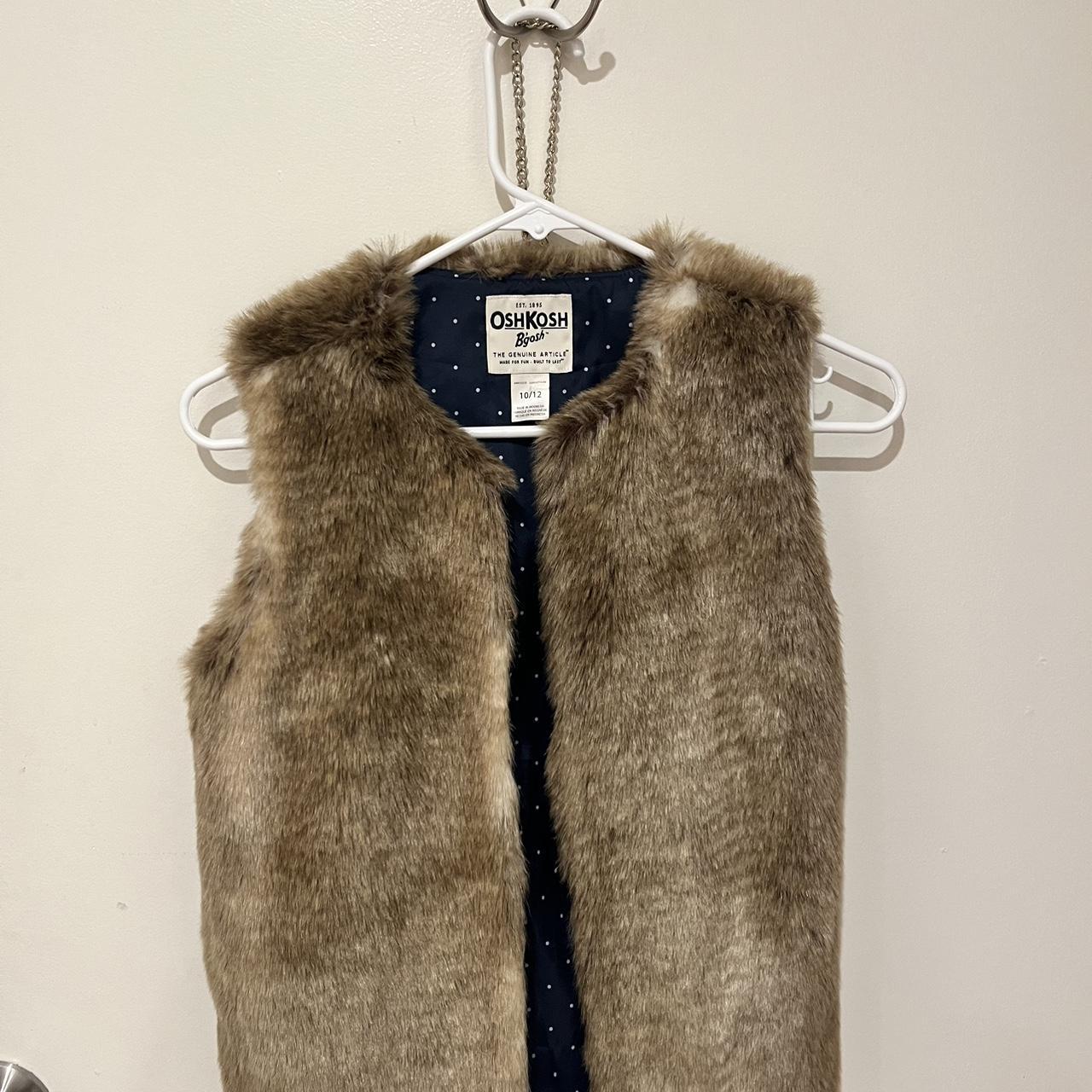 Faux fur collar sweater clearance vest