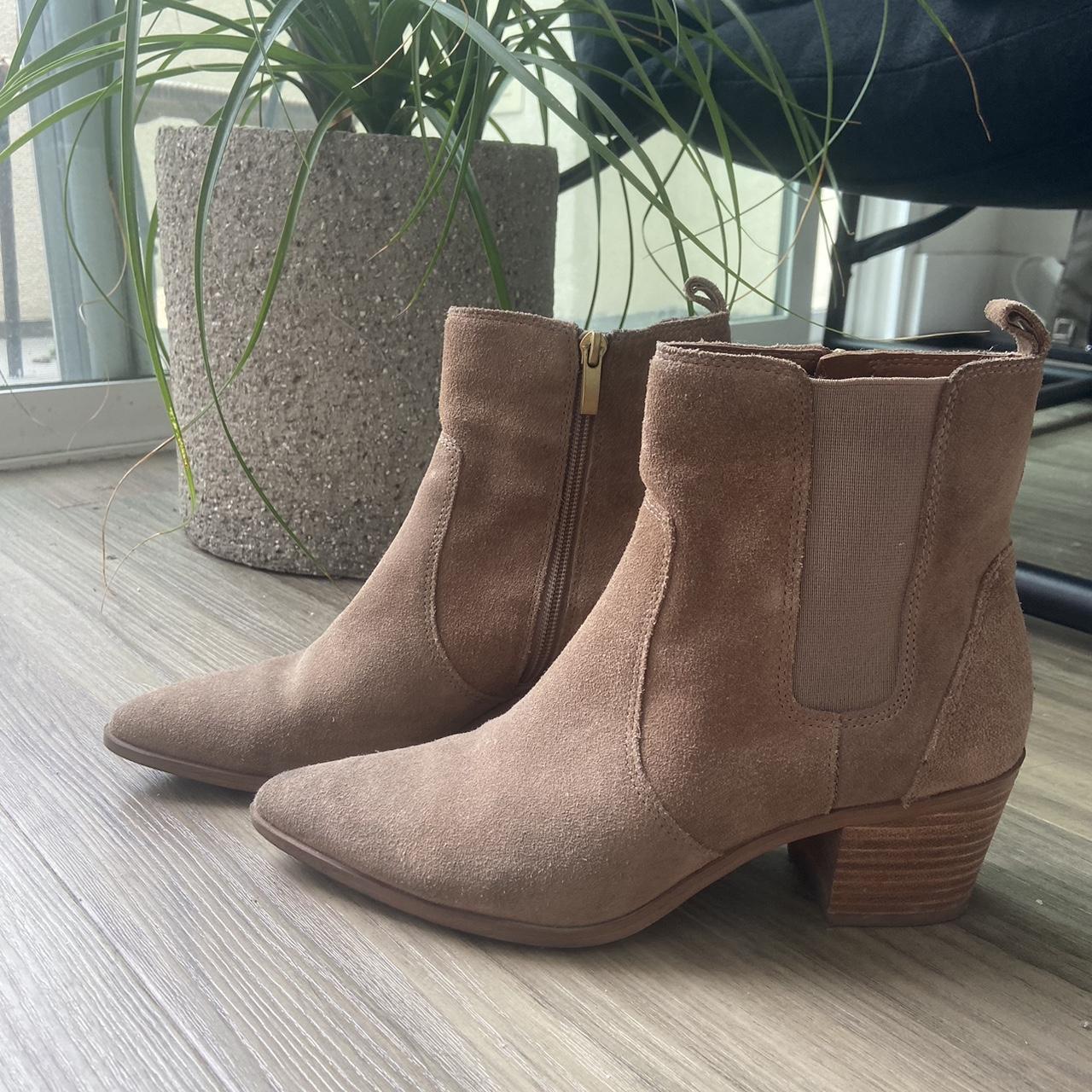 Franco Sarto western inspired ankle booties - Depop