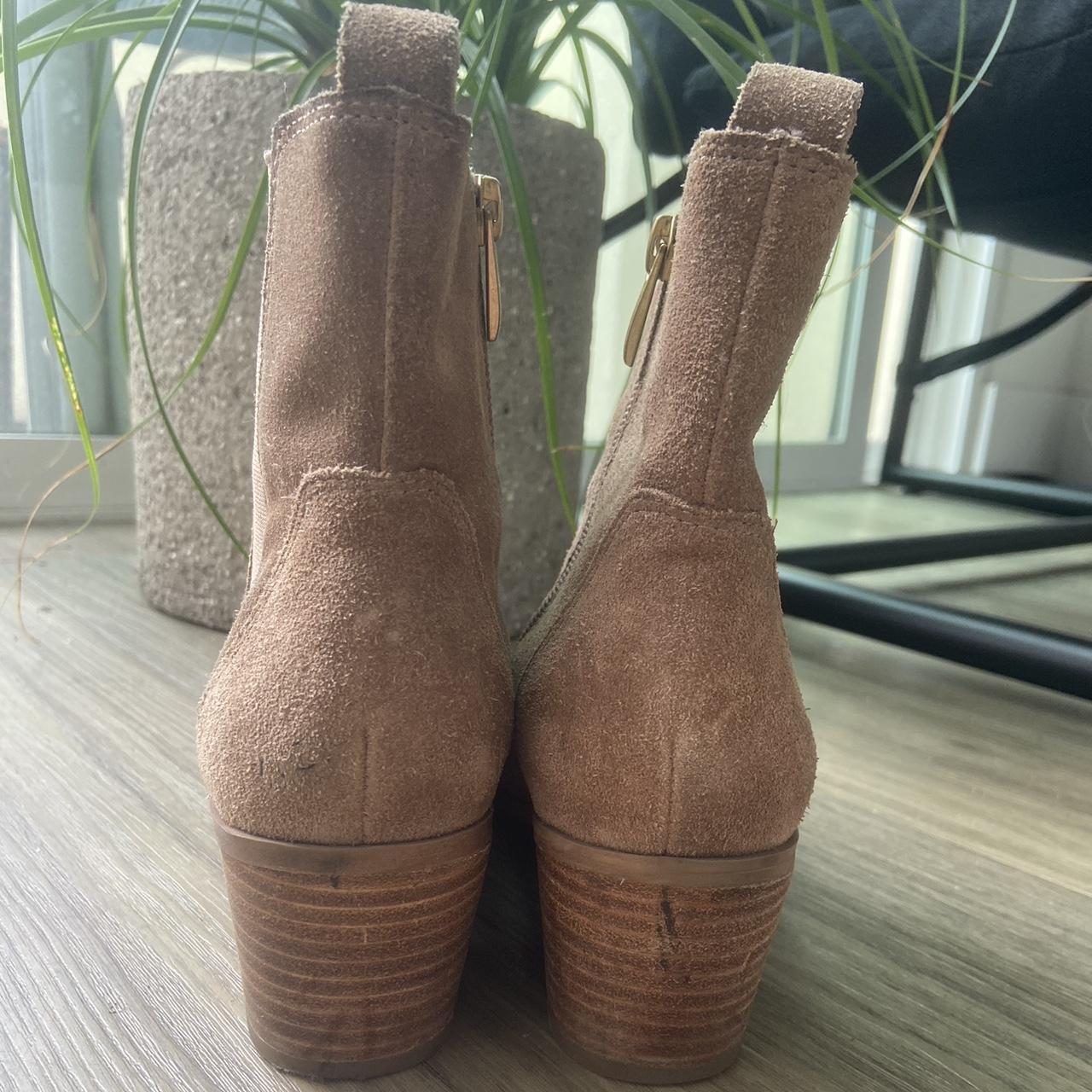 Franco Sarto western inspired ankle booties - Depop