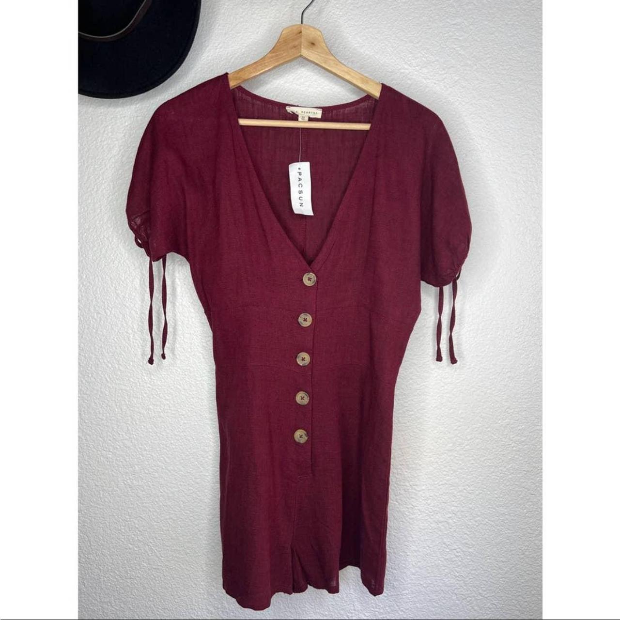 LA Hearts Long Sleeve Button Front Dress