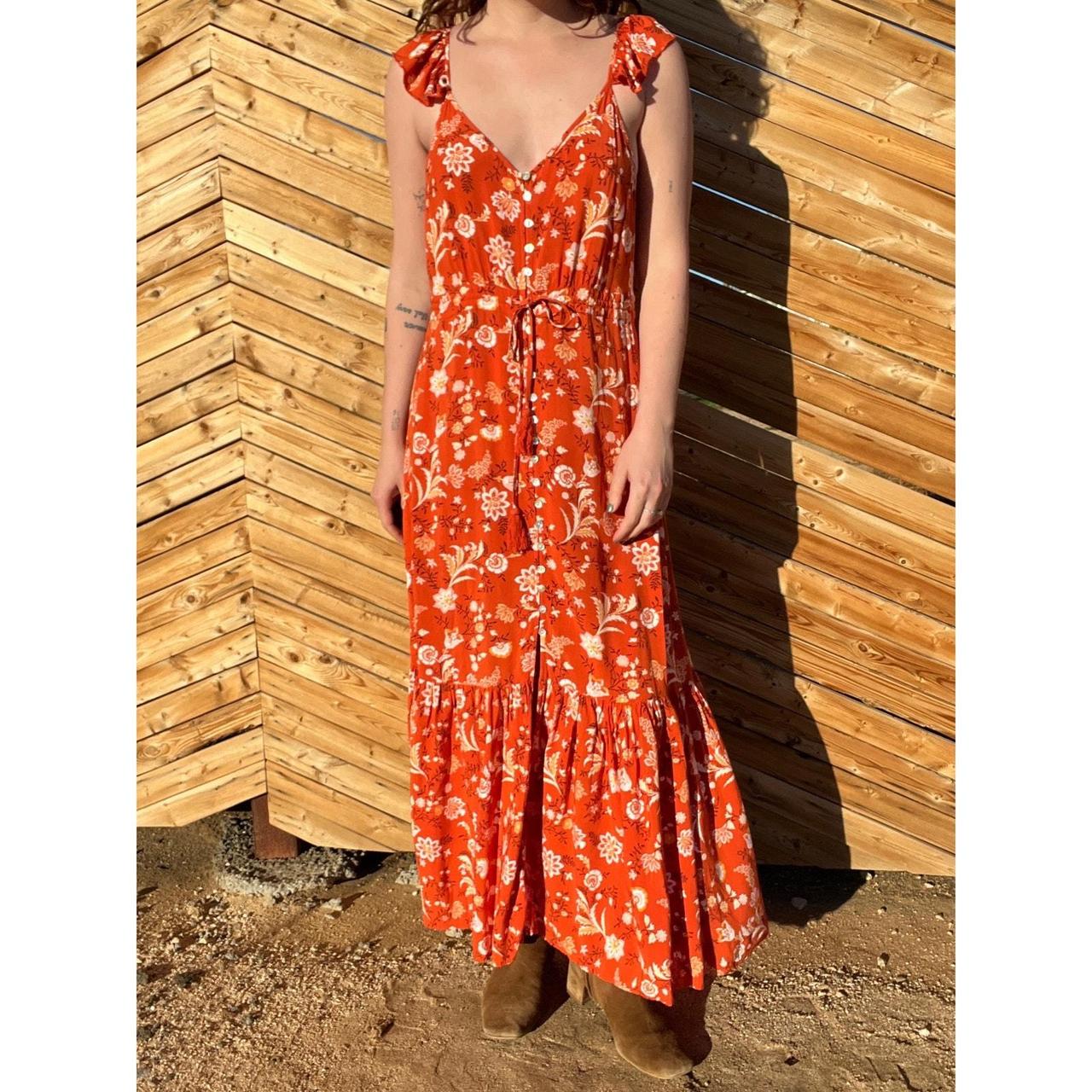 Forever 21 orange floral dress hotsell