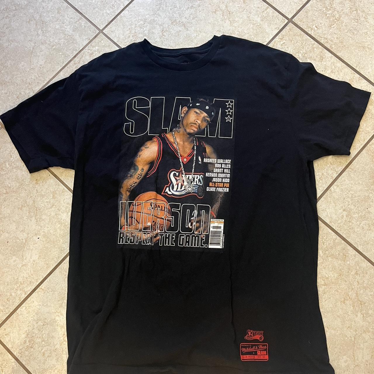 Men’s Allen Iverson Black T-Shirt -size XXL dm for... - Depop