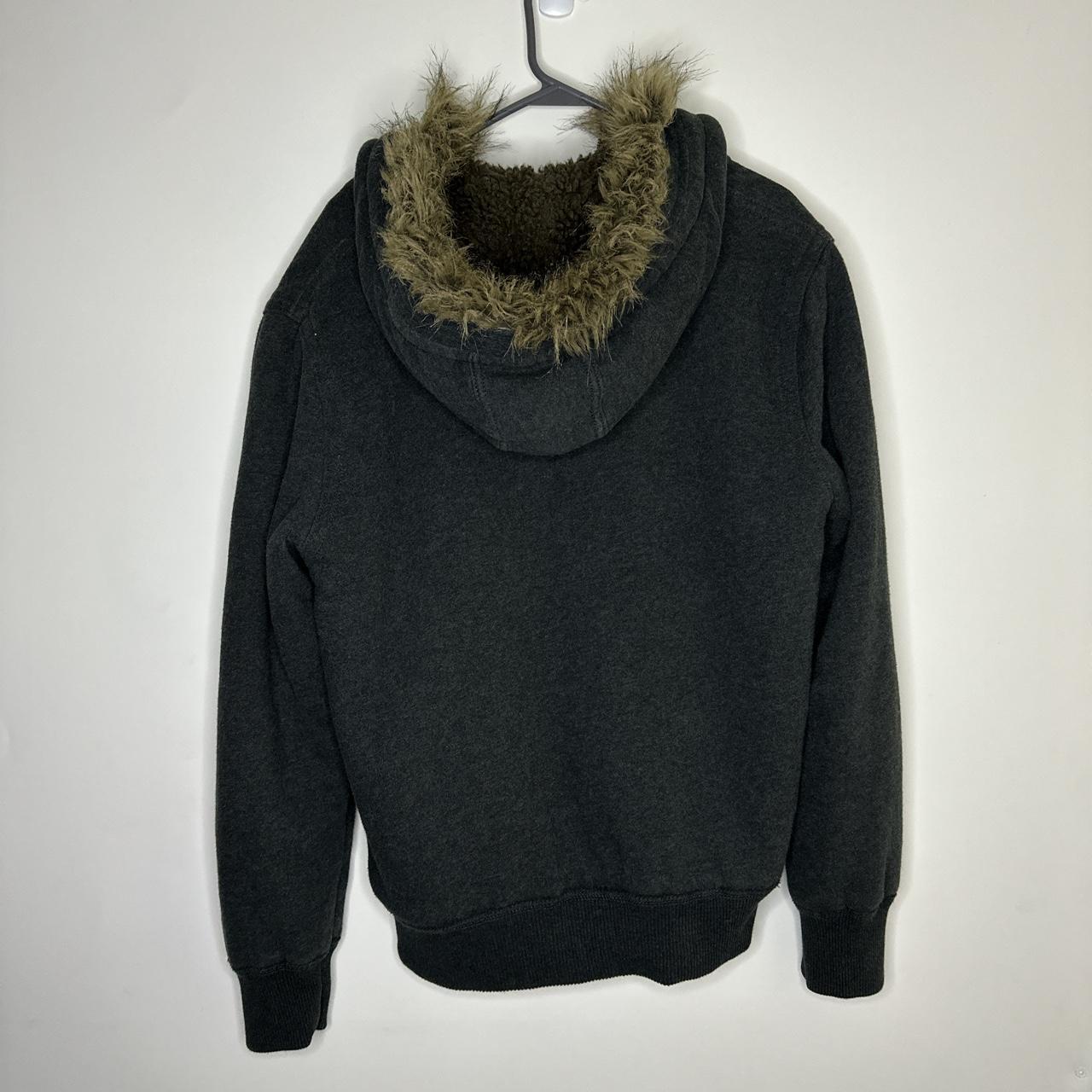 AMERICAN EAGLE FUR HOODIE JACKET( IFSIXWASNINE / LE... - Depop