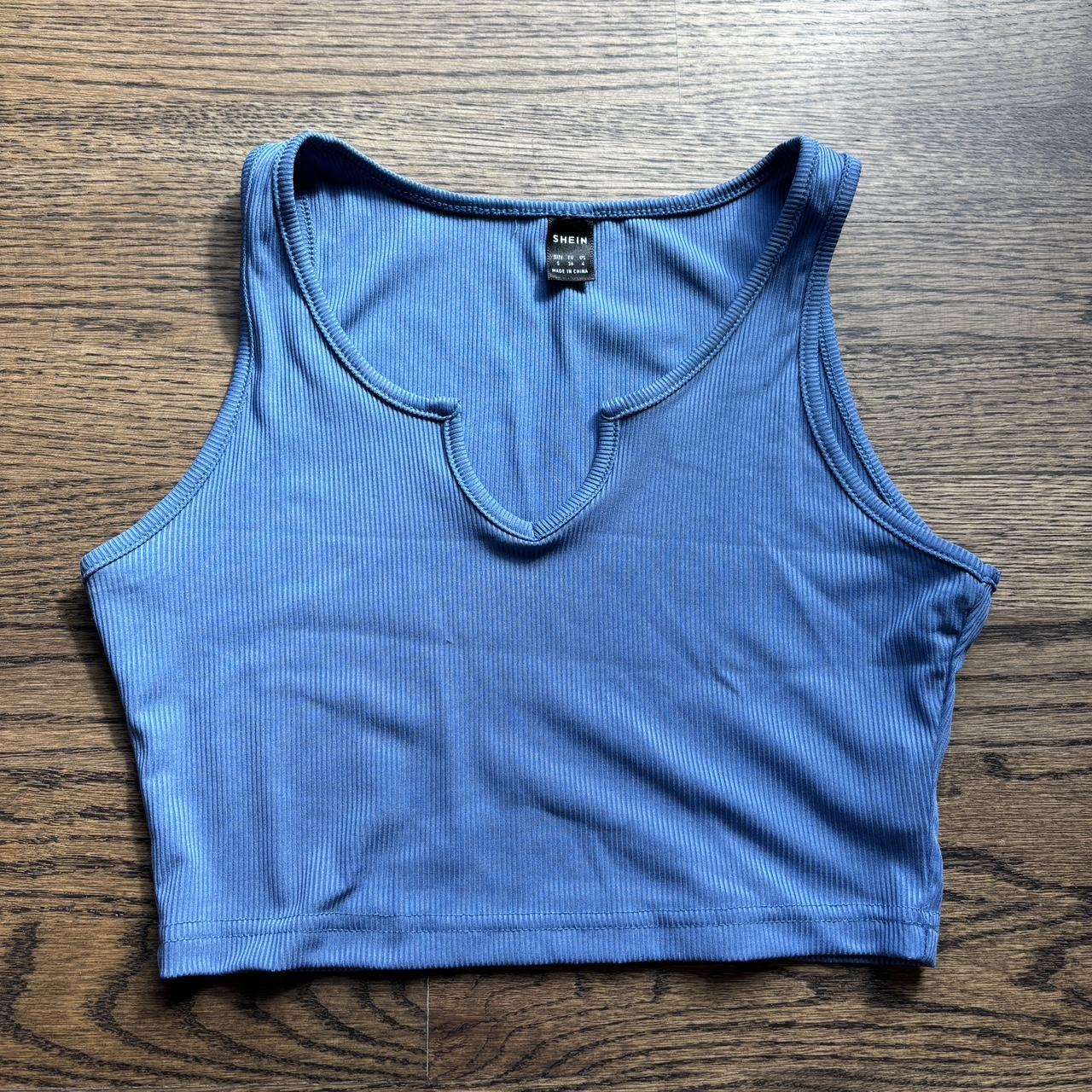 Blue crop top from SHEIN 🍋‍🟩, Size S, No flaws