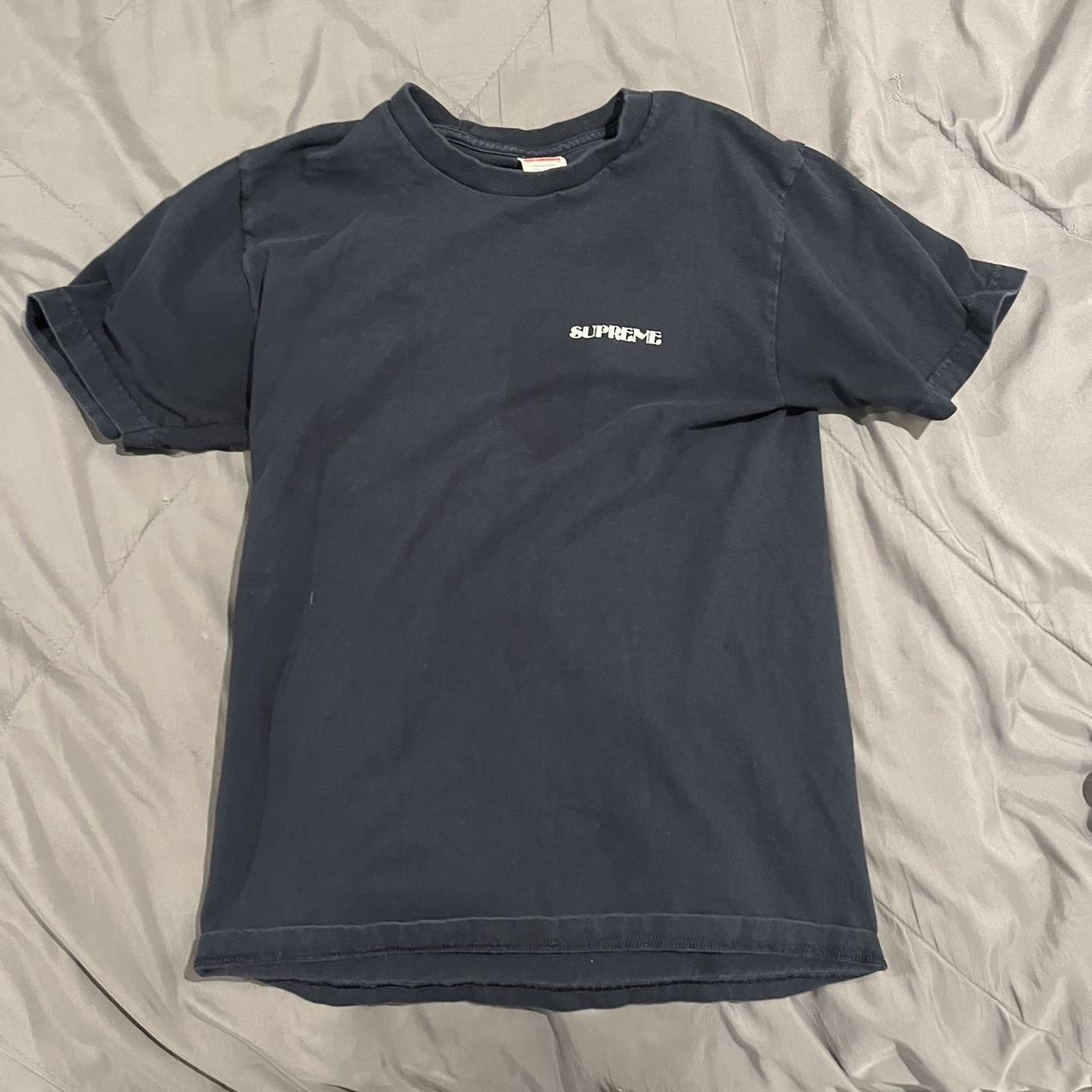 Supreme offers navy blue medium shirt