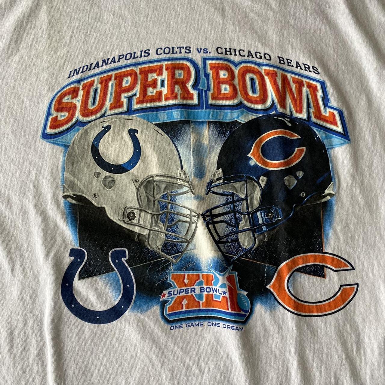 Super Bowl XLI NFL Football Colourful Pro Sport Tee (XL)