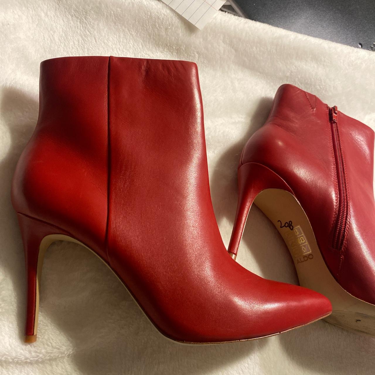 Aldo red outlet booties