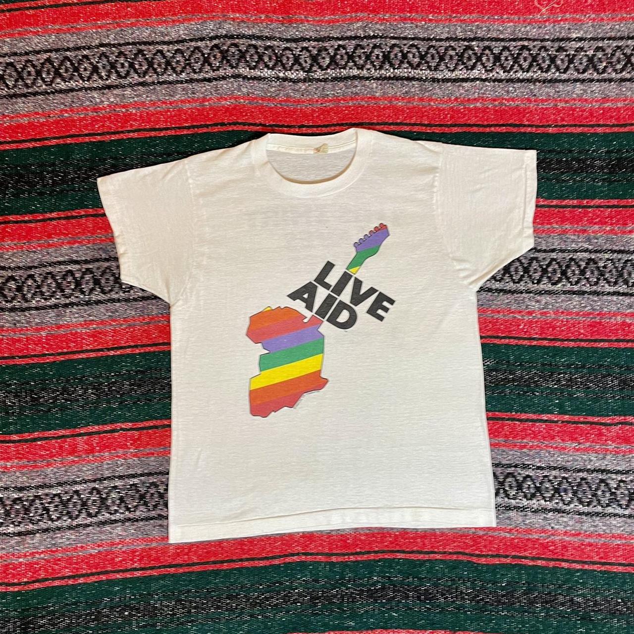 Vintage 1985 live aid, concert tour t shirt amazing... - Depop