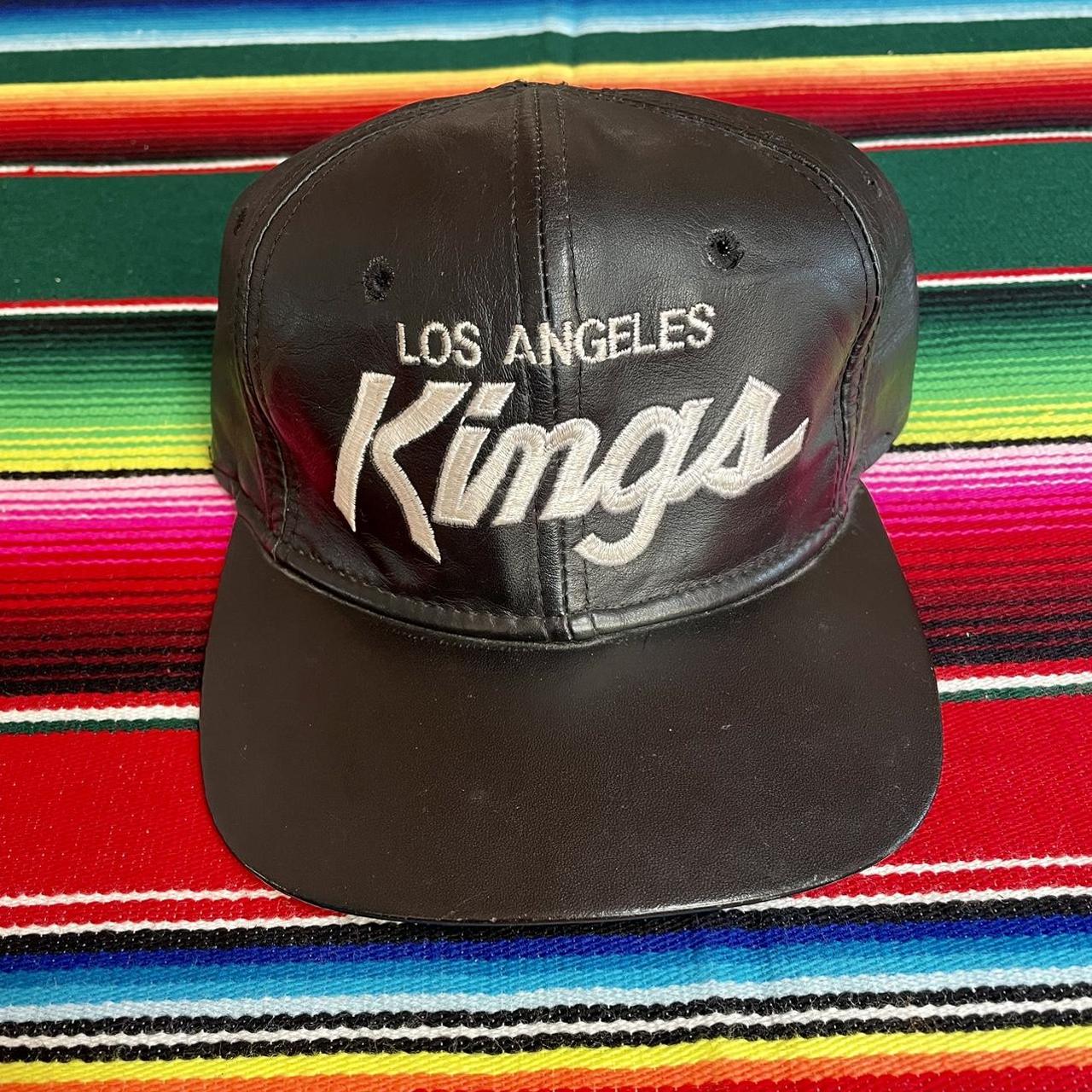 Vintage LA Kings Leather Strapback Hat 