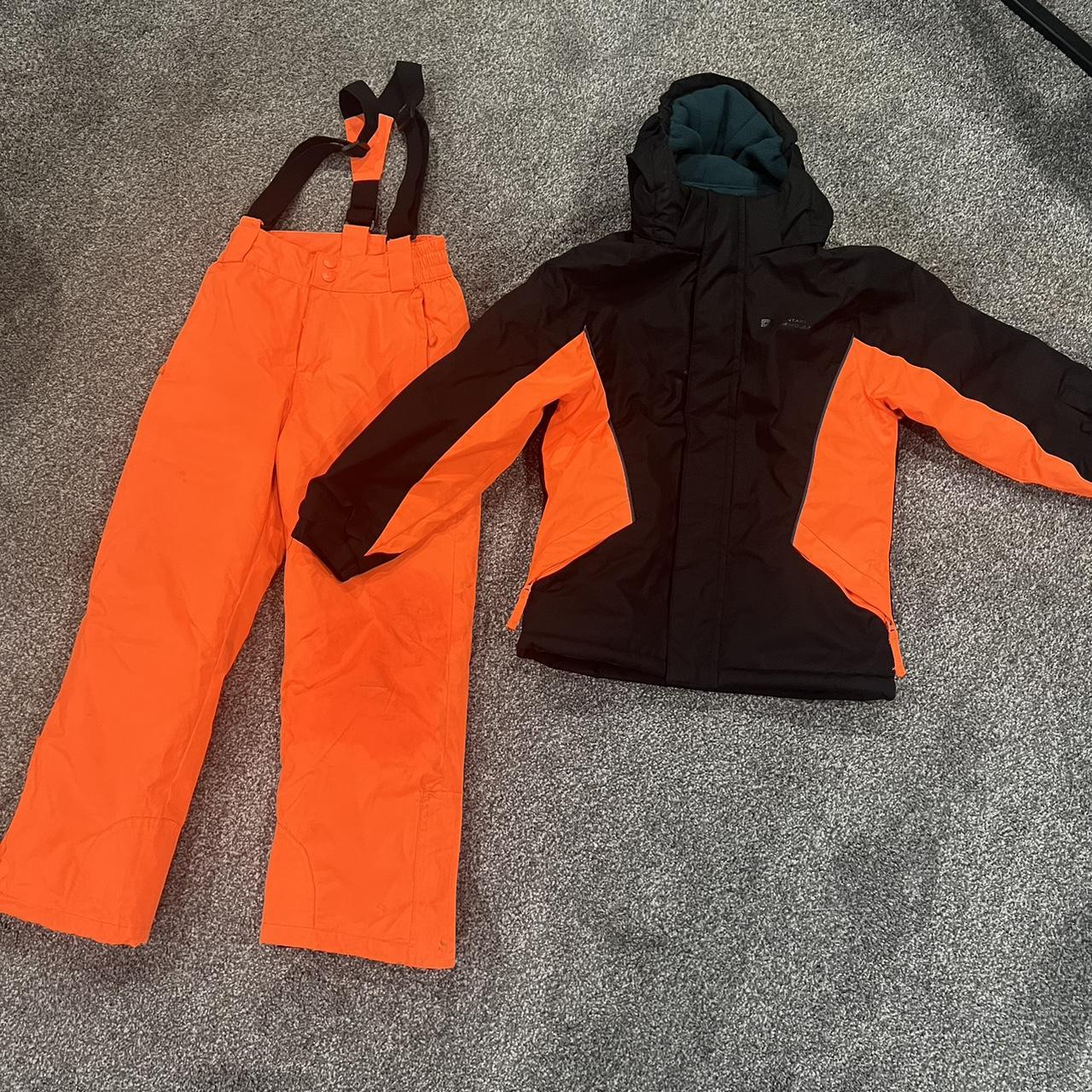 Mountain Warehouse Black and Orange Jacket Depop