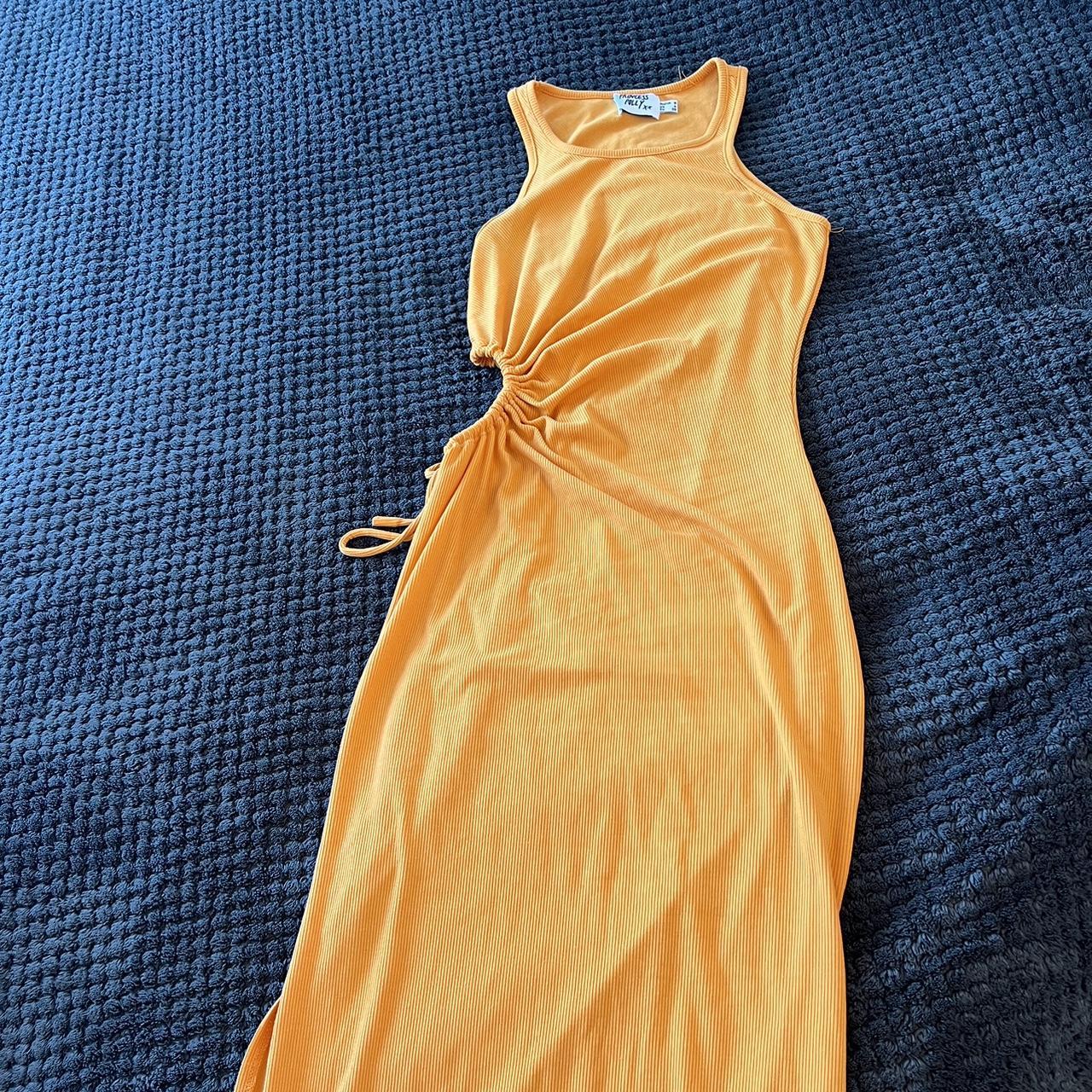 Princess Polly orange dress with side cut out and... - Depop