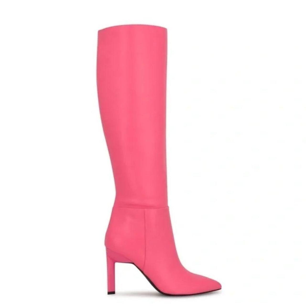 Nine West Women's Pink Boots | Depop