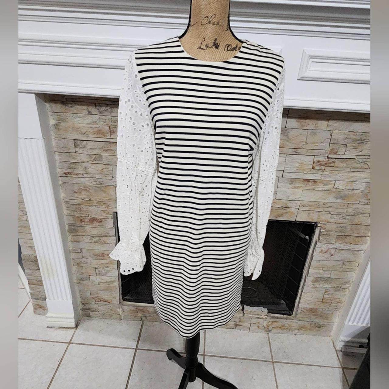 English Factory black and white striped knit dress Depop