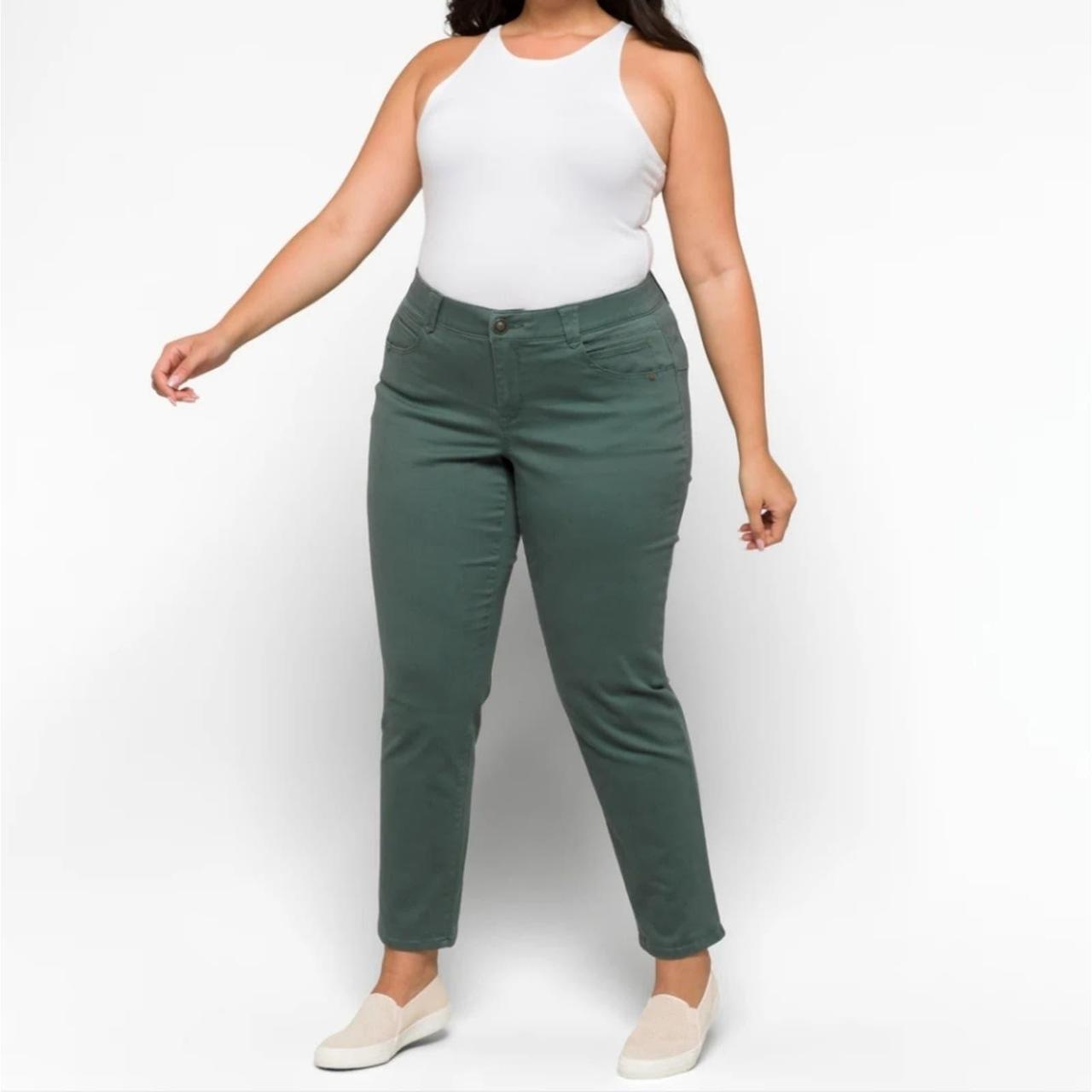 Democracy Ab Solution Straight Leg Dark Green. Depop