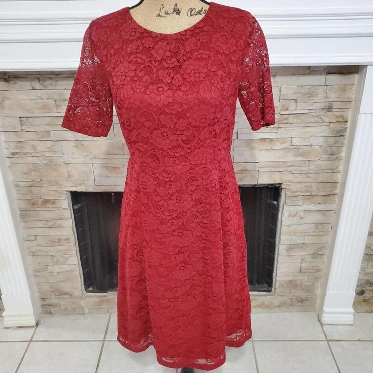 Loft red lace dress best sale