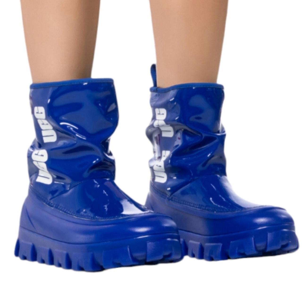 Royal blue ugg rain boots fashion