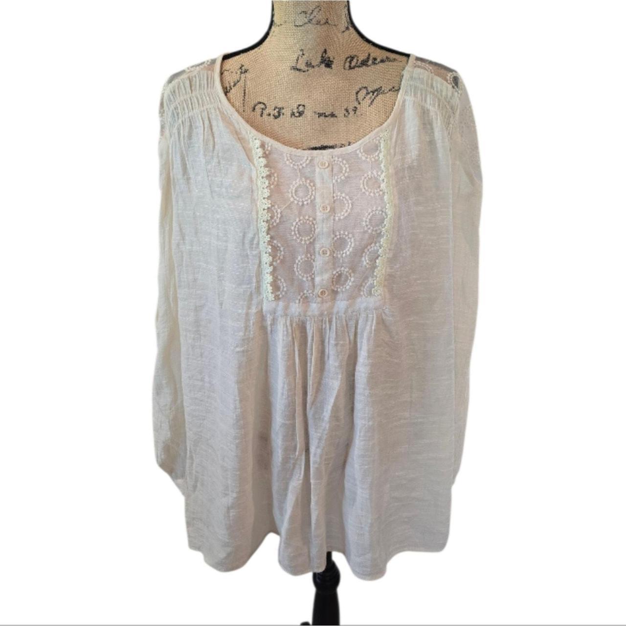 Source Unknown Women's Blouse - White/Cream - XXL… - image 2