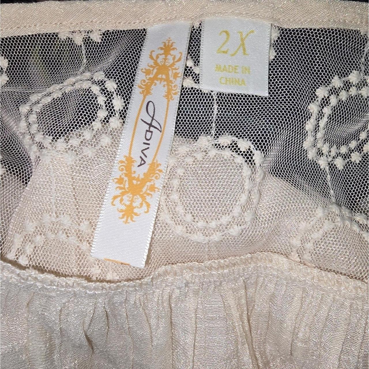 Source Unknown Women's Blouse - White/Cream - XXL… - image 8