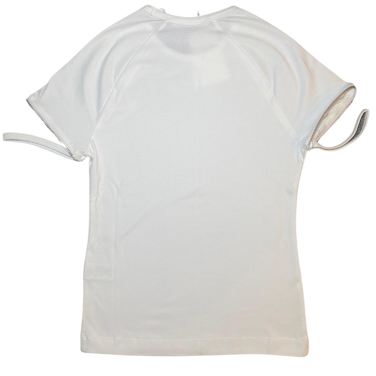 Item: Helmut Lang Zipper sleeve tee Colour: white | Depop