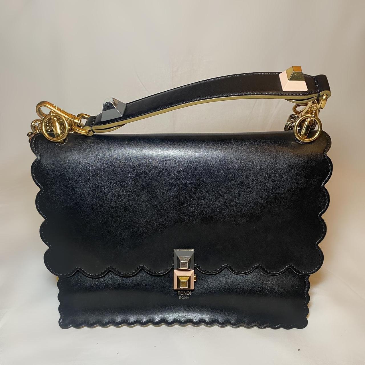Item: Fendi Kan Scallop Handbag, Colour: black, - Main Image