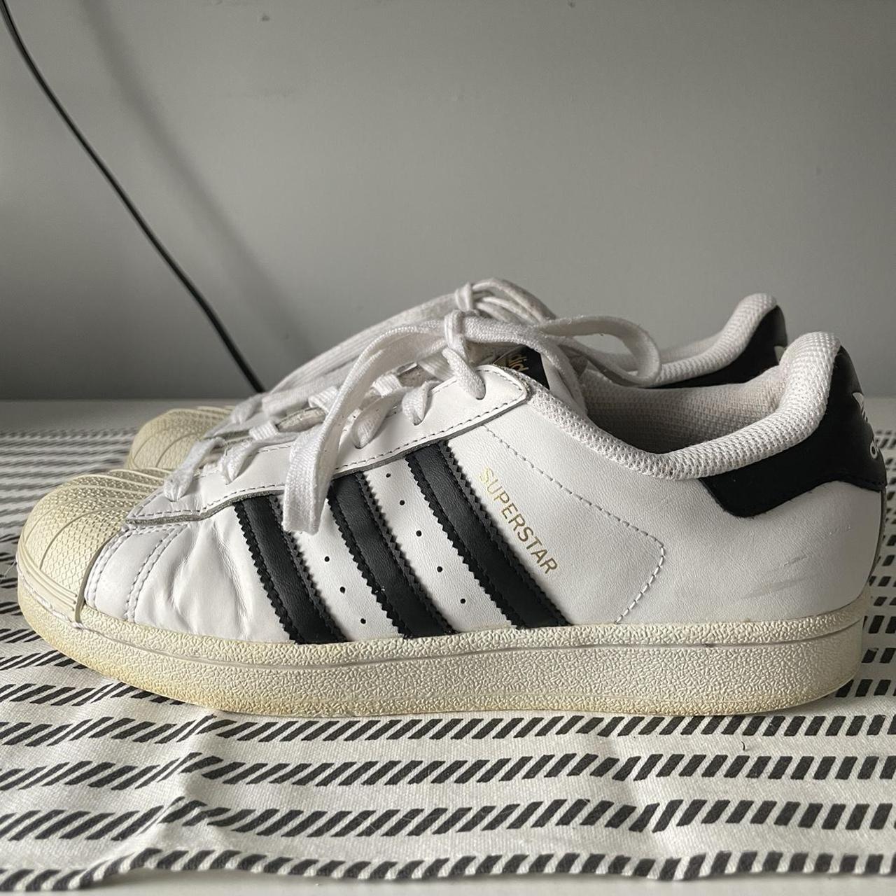 Adidas superstars - the bottom and front turned... - Depop