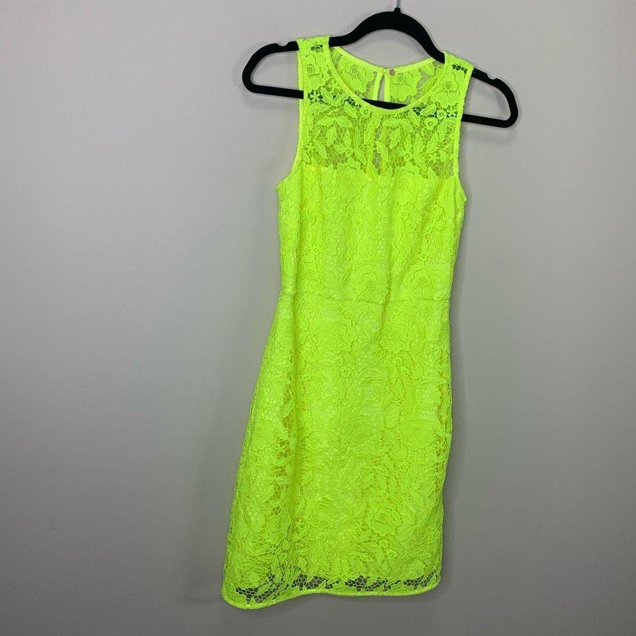 J crew neon yellow lace clearance dress