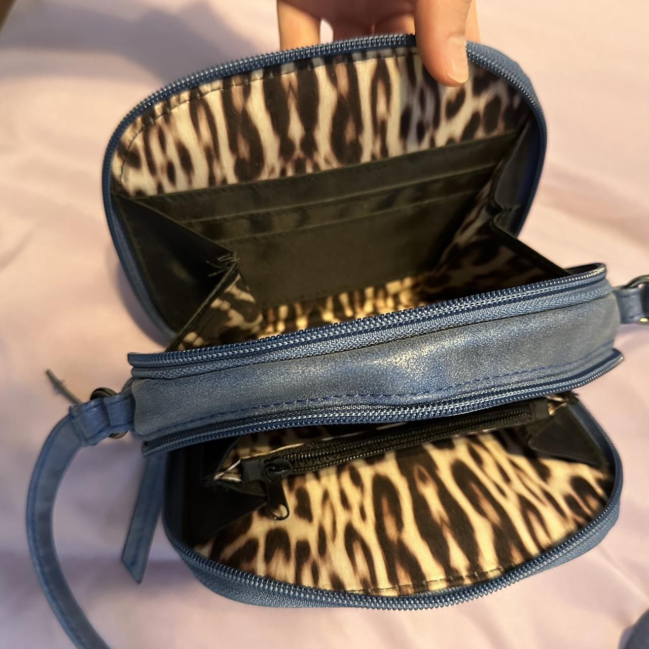 Nicole Miller blue shimmer purse y2k Depop