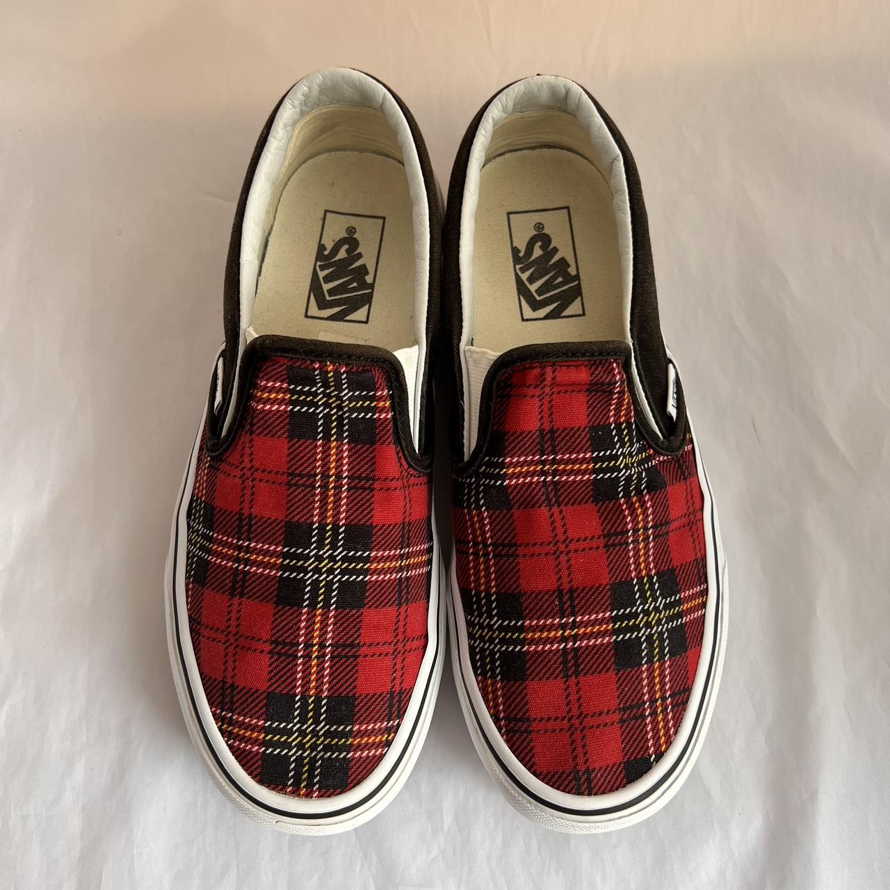 Vans tartan clearance plaid slip on