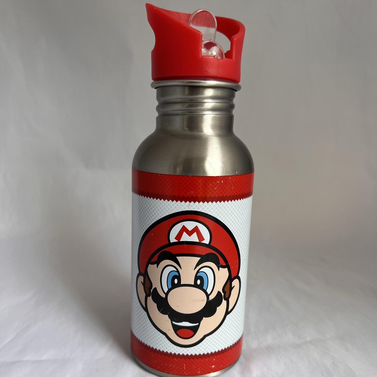 Super Mario Bros Red Plastic Water Bottle