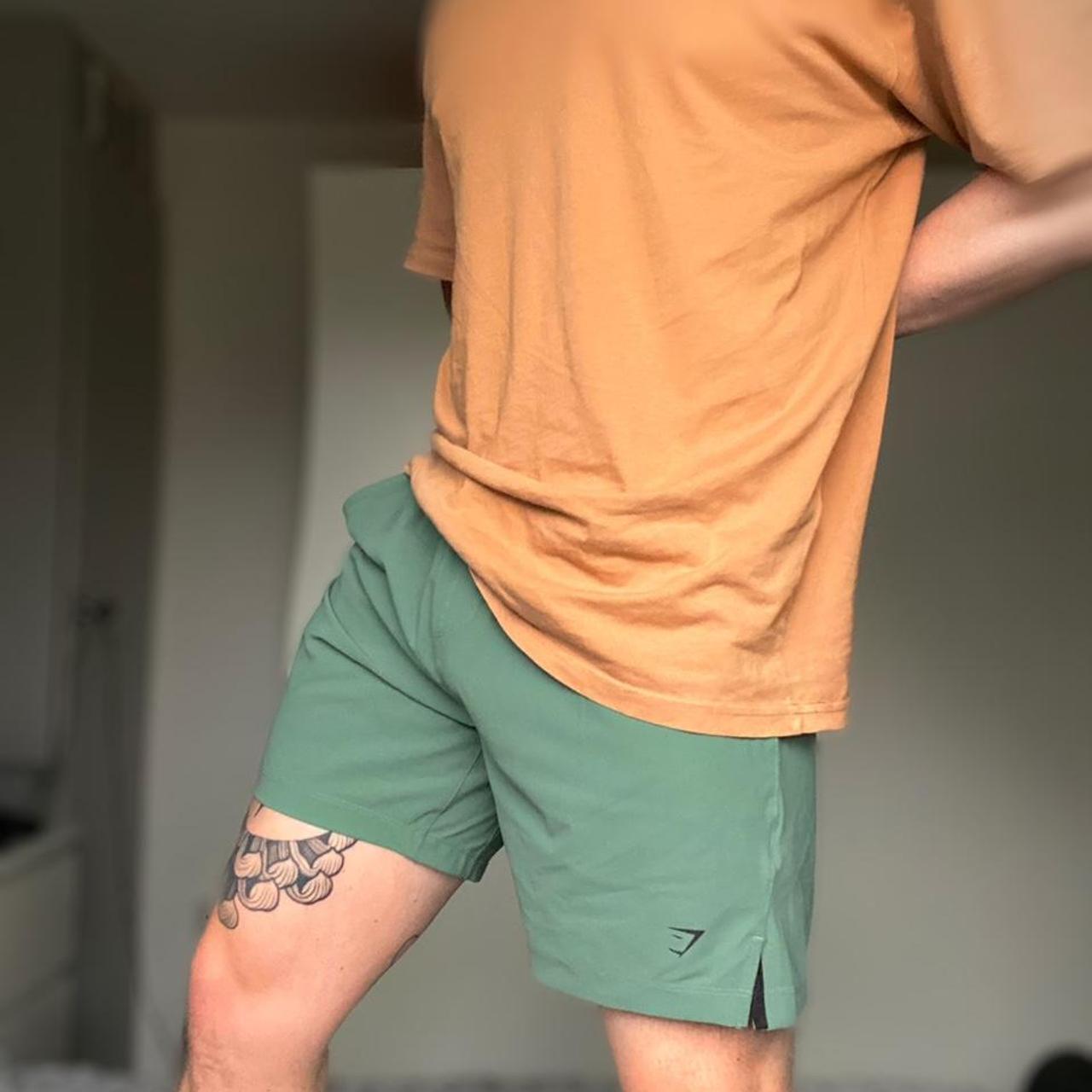 Gymshark Men's Green Shorts Depop