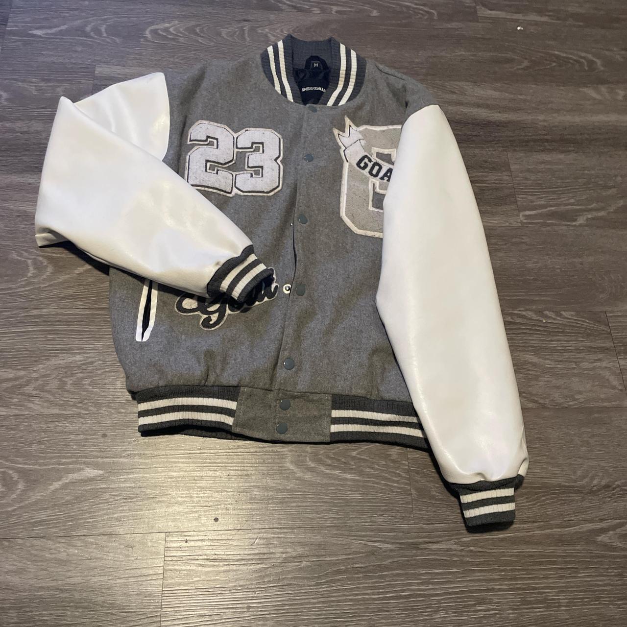 Jordan Men's Varsity Jacket - Grey/Multi - M – Gr… - image 3