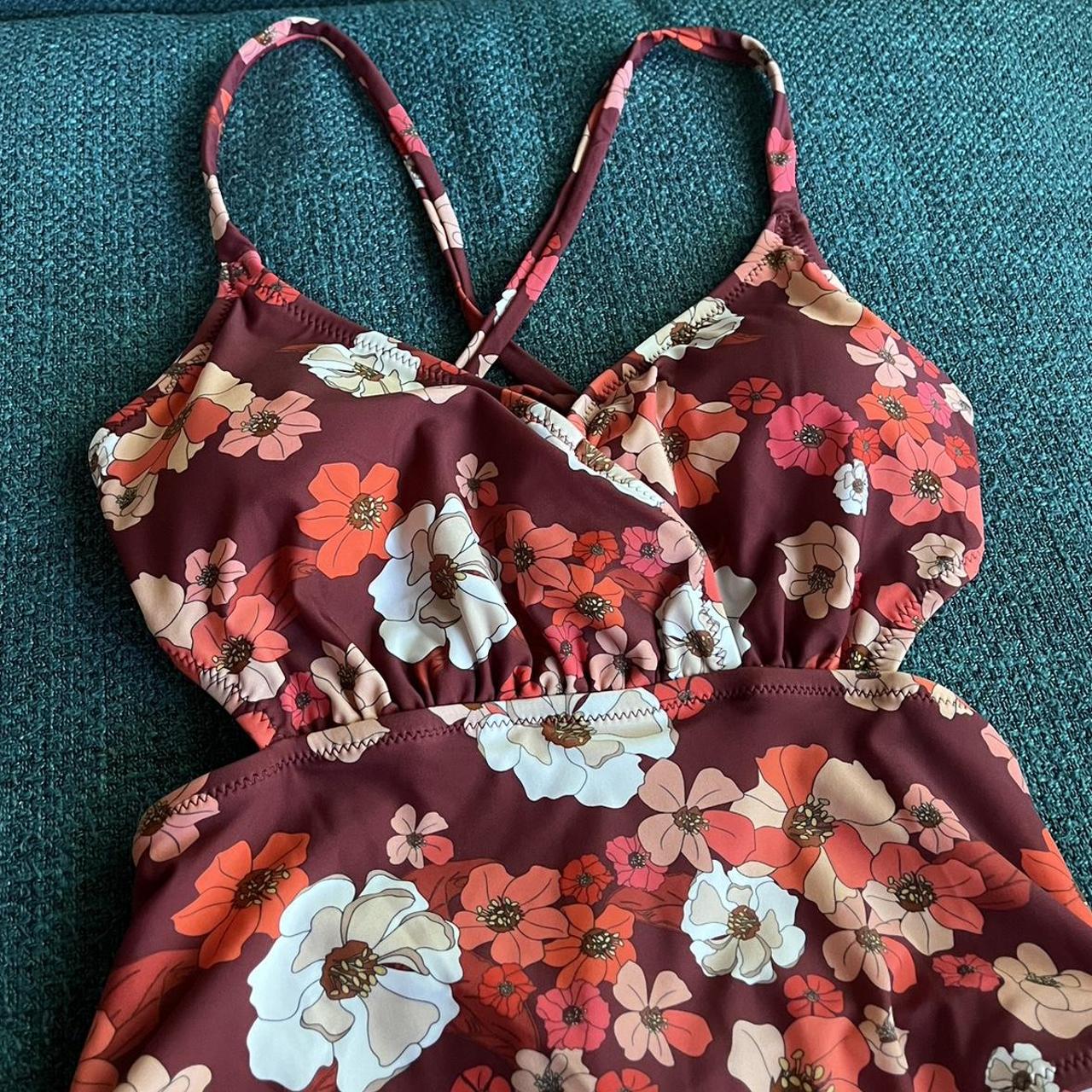 Floral one piece swimsuit Brand new cupshe one... Depop