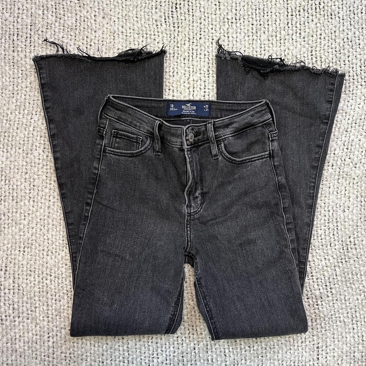 Distressed flare hollister jeans, High waisted, very