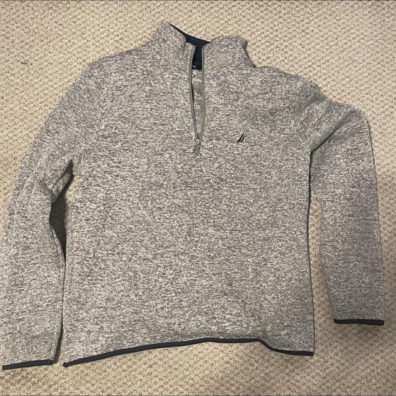 Grey Náutica Quarter Zip. - Depop