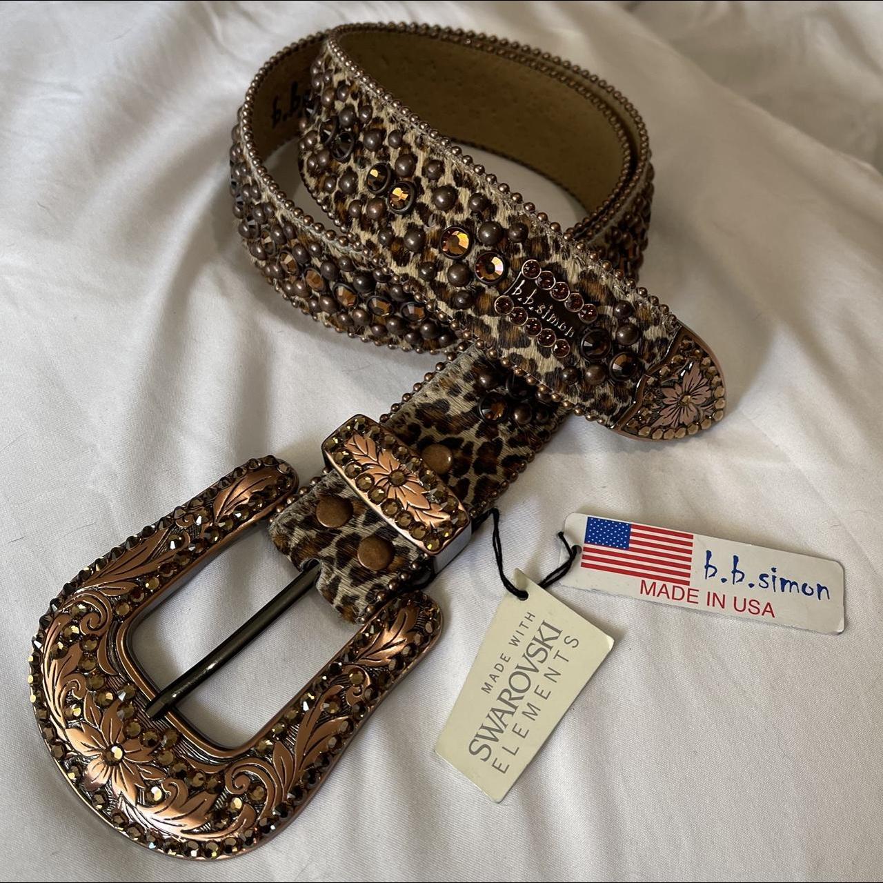 B.B SIMON BELT BRAND NEW RARE LEOPARD PRINT BB... - Depop