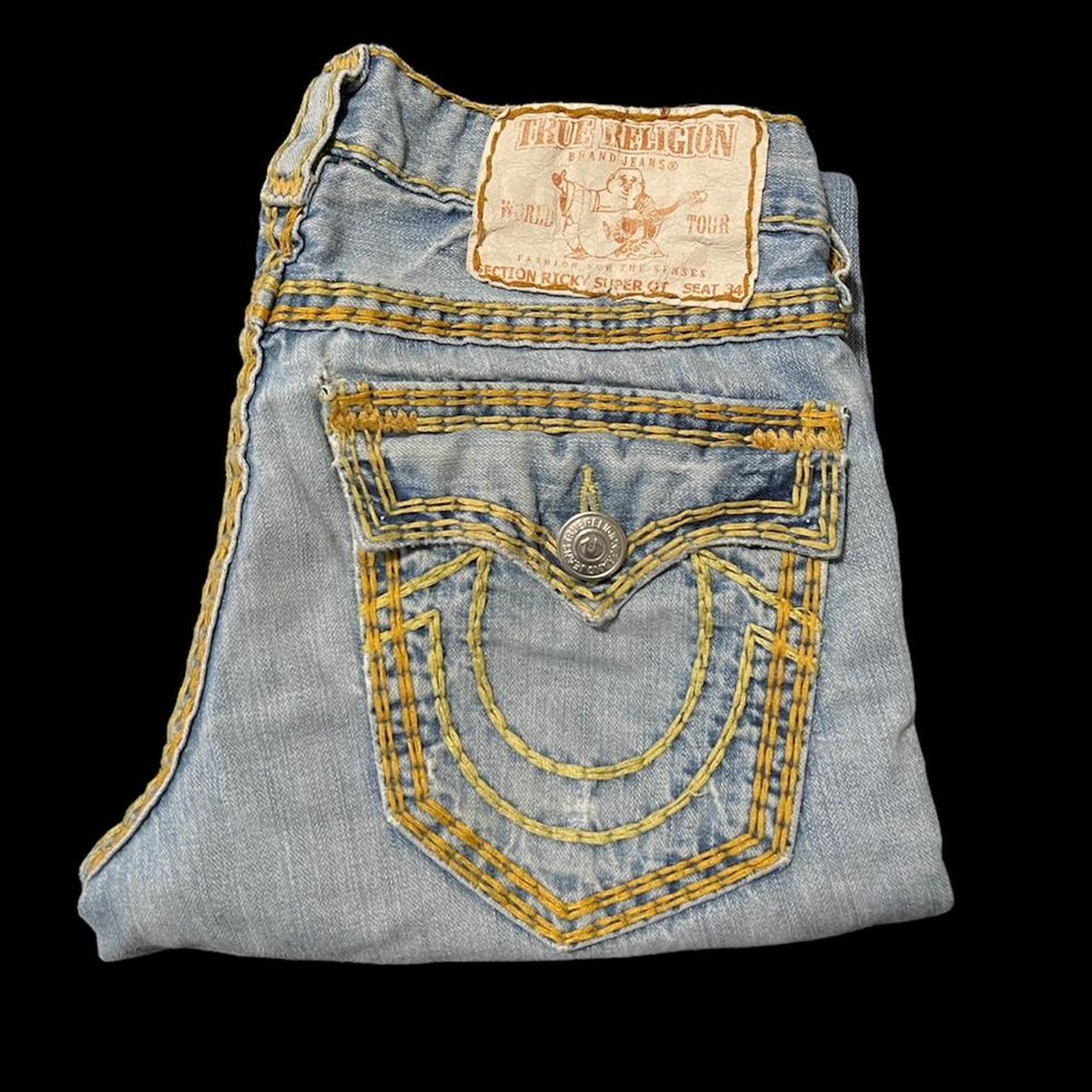 Fashion true religion yellow stitching