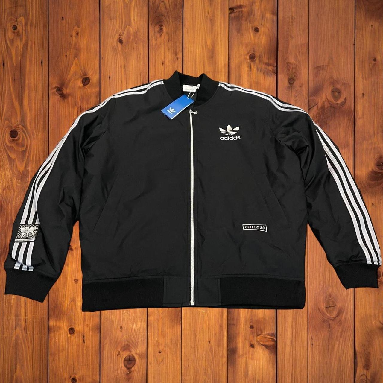 80's Adidas Satin Bomber Size: Large Condition: 6/10 - Depop