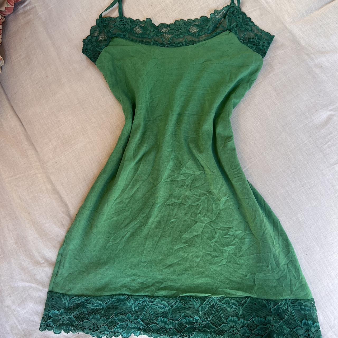 Emerald Green Lace Top Dress Beautiful Colour Very Depop