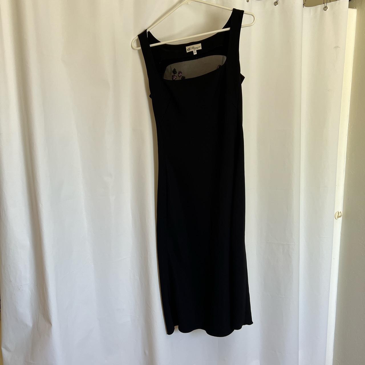 Vintage Bluemarine black dress with mesh back and... - Depop